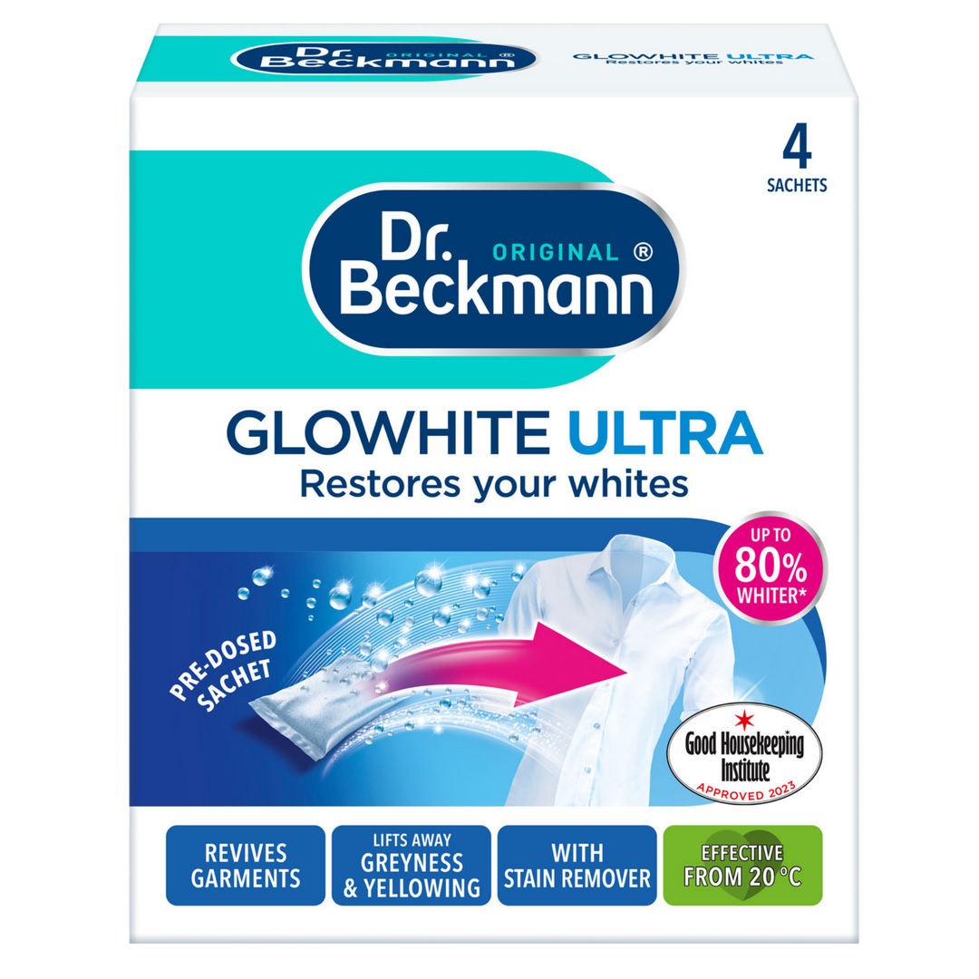 Dr. Beckmann Glowhite Ultra Tekstil Hvidtforstærker – 4 stk
