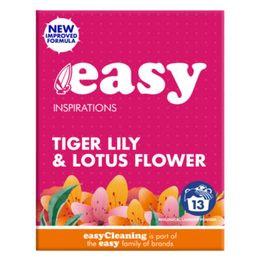 Easy Inspirations Tiger Lily & Lotus Flower Biological Laundry Detergent Powder - 884 g