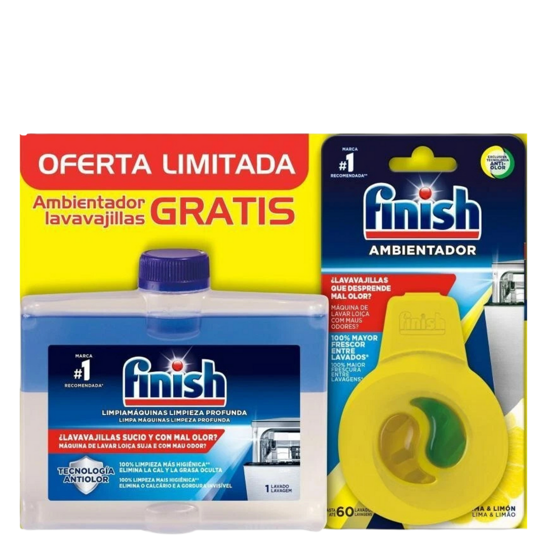 Finish Opvaskemaskine Deep Cleaner - 250 ml & Lemon Freshener – 4 ml
