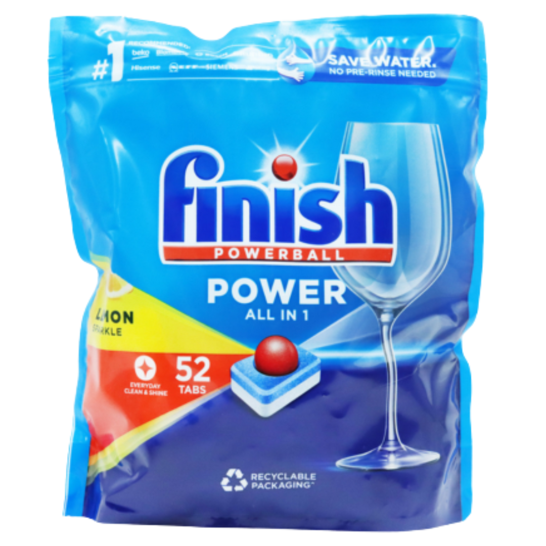 Finish Powerball Lemon All-in-One Opvasketabs – 52 stk