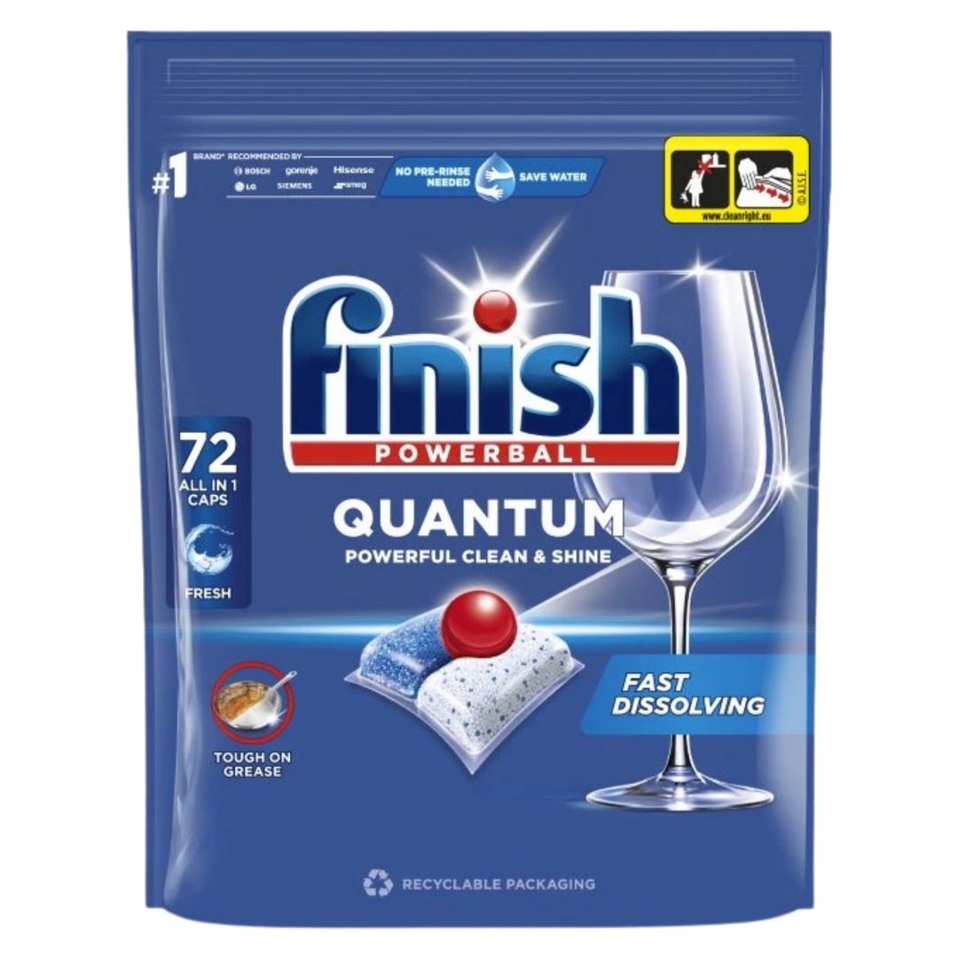 Finish Powerball Quantum All-in-One Opvasketabs – 72 stk