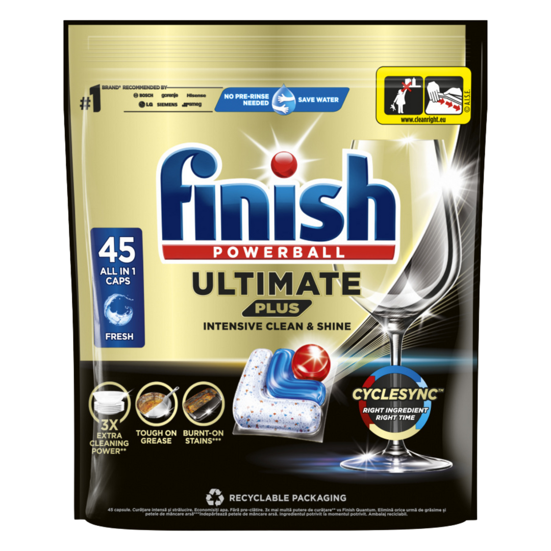 Finish Powerball Ultimate Plus Opvasketabs – 45 stk