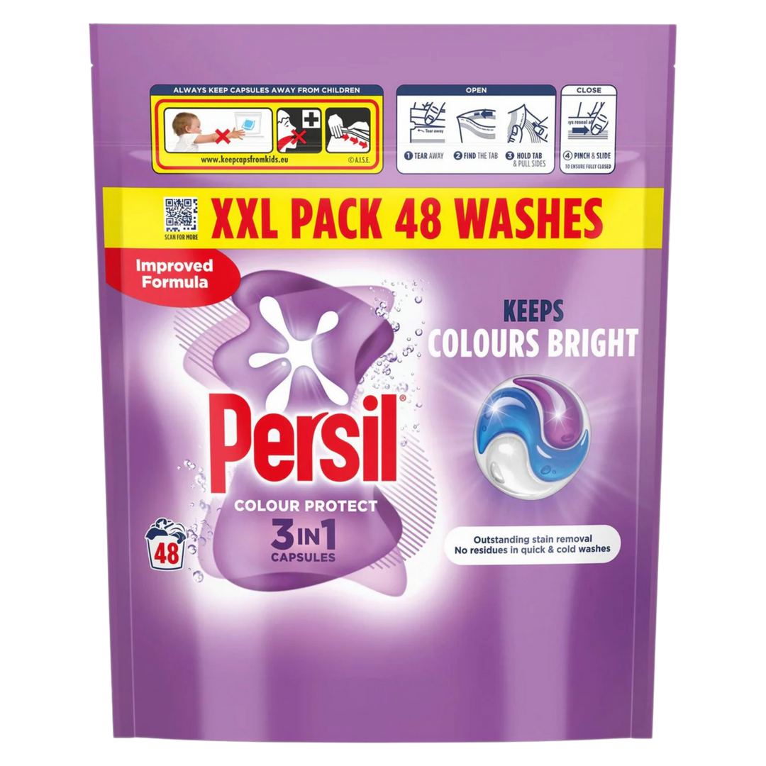 Persil 3-i-1 Colour Protect Vaskekapsler – 48 stk