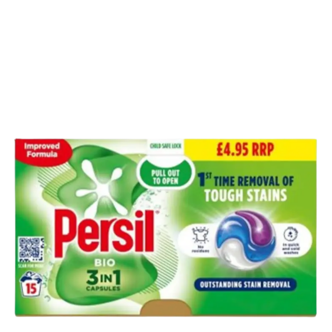 Persil Bio 3-i-1 Vaskekapsler – 15 stk