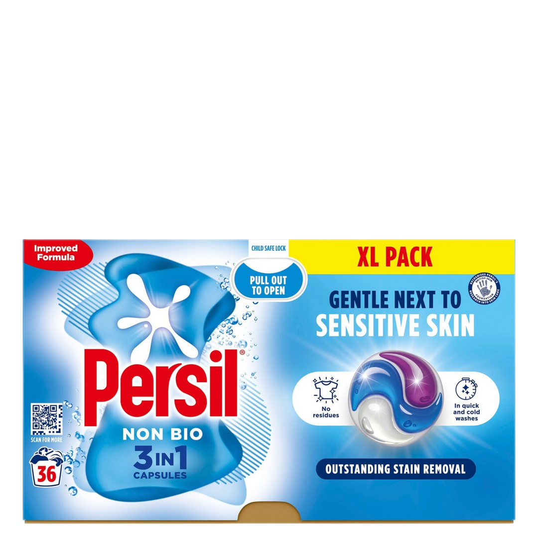 Persil Non-Bio Sensitive 3-i-1 Vaskekapsler – 36 stk