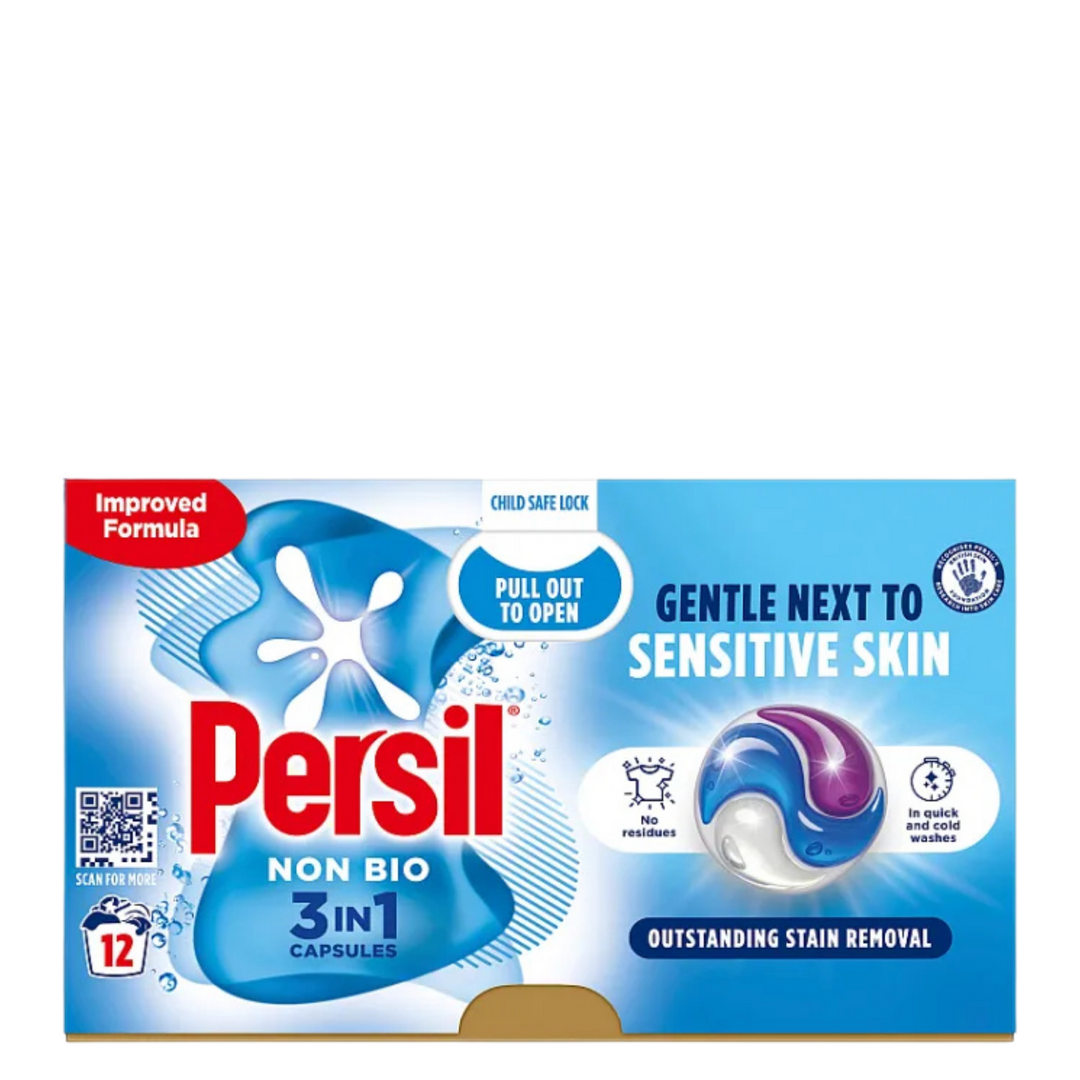 Persil Non-Bio Sensitive Skin 3-i-1 Vaskekapsler – 12 stk