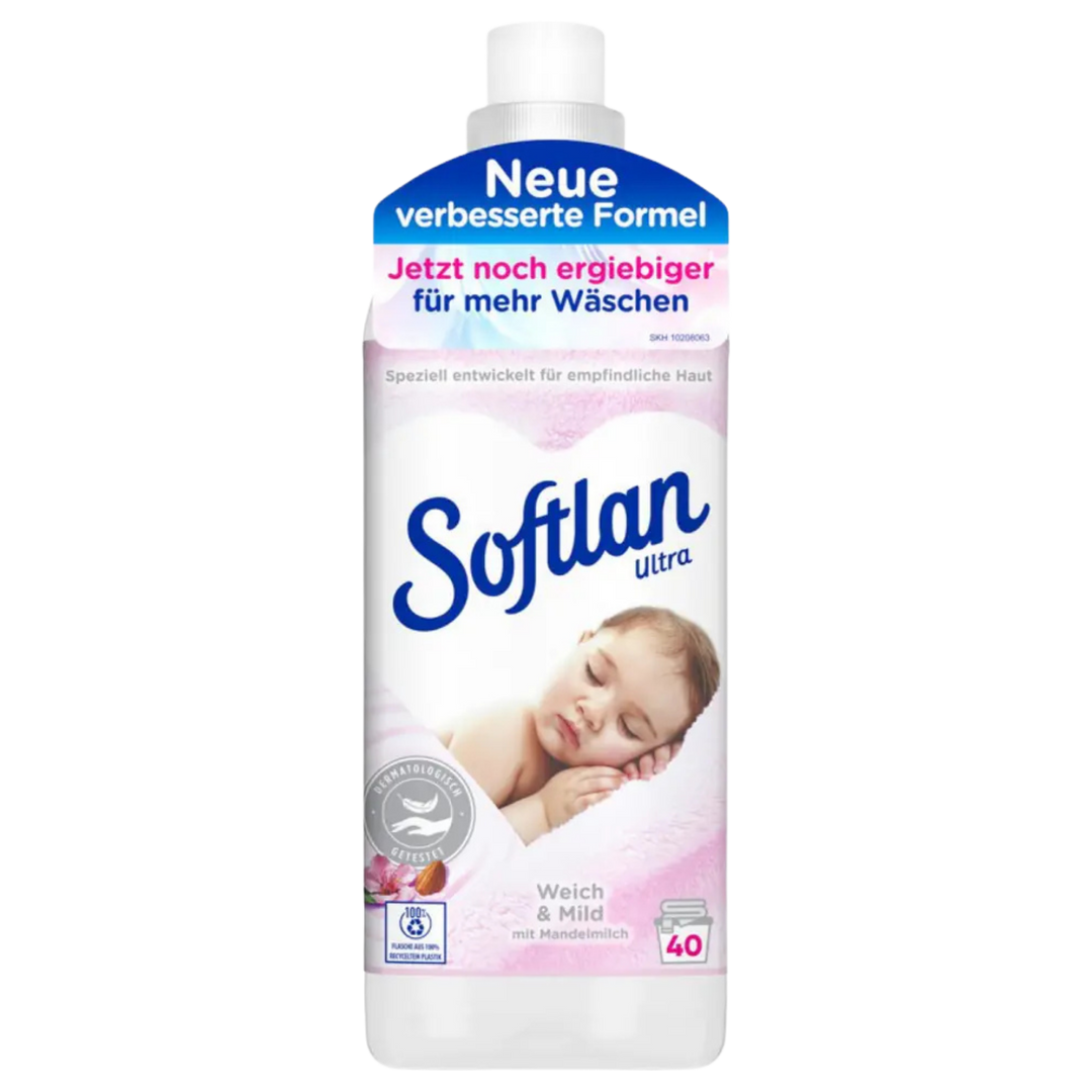 Softlan Ultra Mild & White Skyllemiddel – 1000 ml