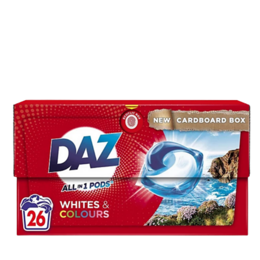 Daz All-In-One Whites & Colours Vaskekapsler – 26 stk