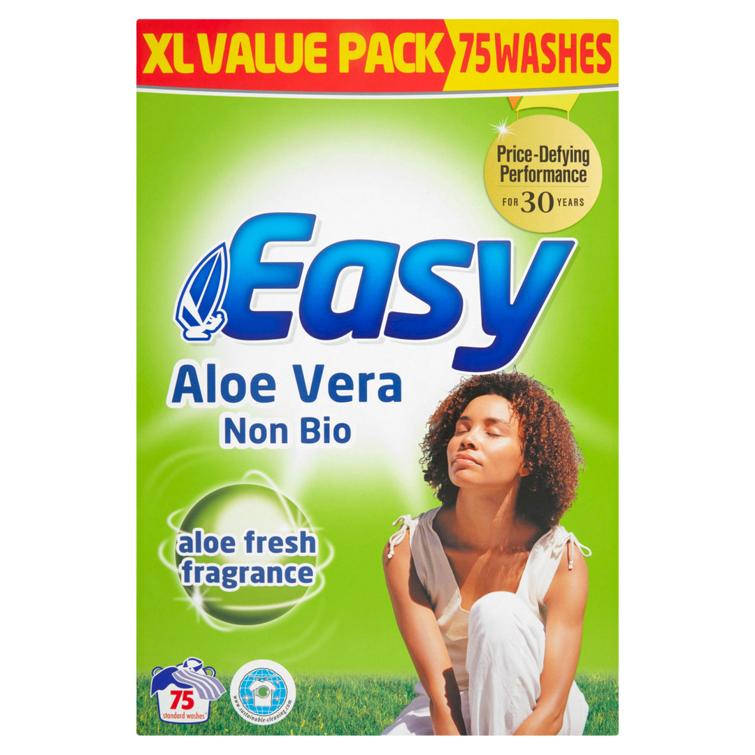 Easy Washing Non Bio Aloe Vera Laundry Detergent Powder - 5100 g