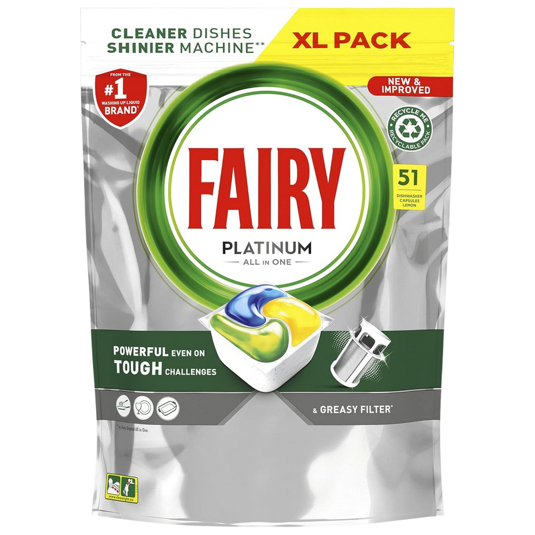 Fairy All In One Platinum Opvasketabs - 51 stk