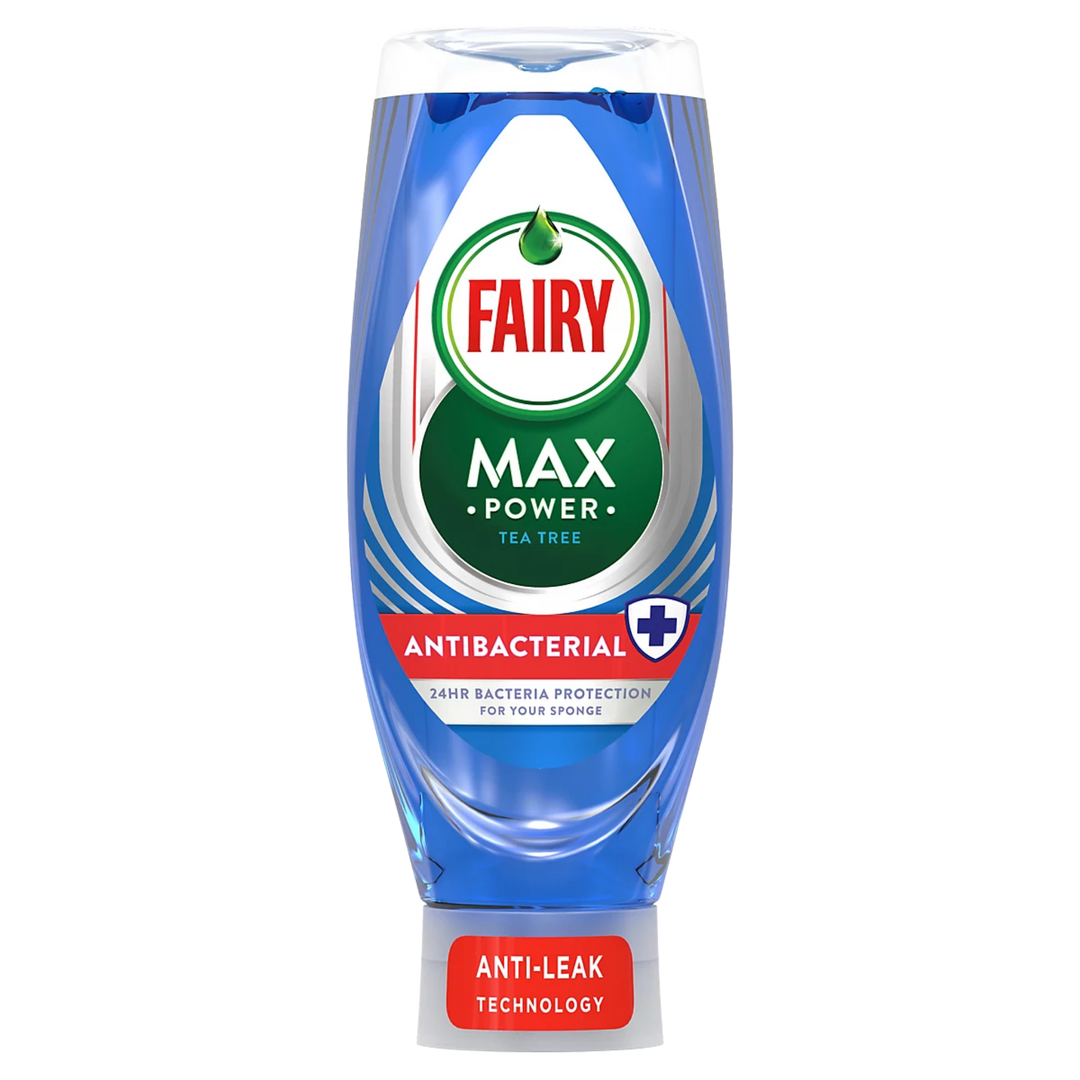 Fairy Liquid Max Power Anti Bacterial Tea Tree Opvaskemiddel - 640 ml