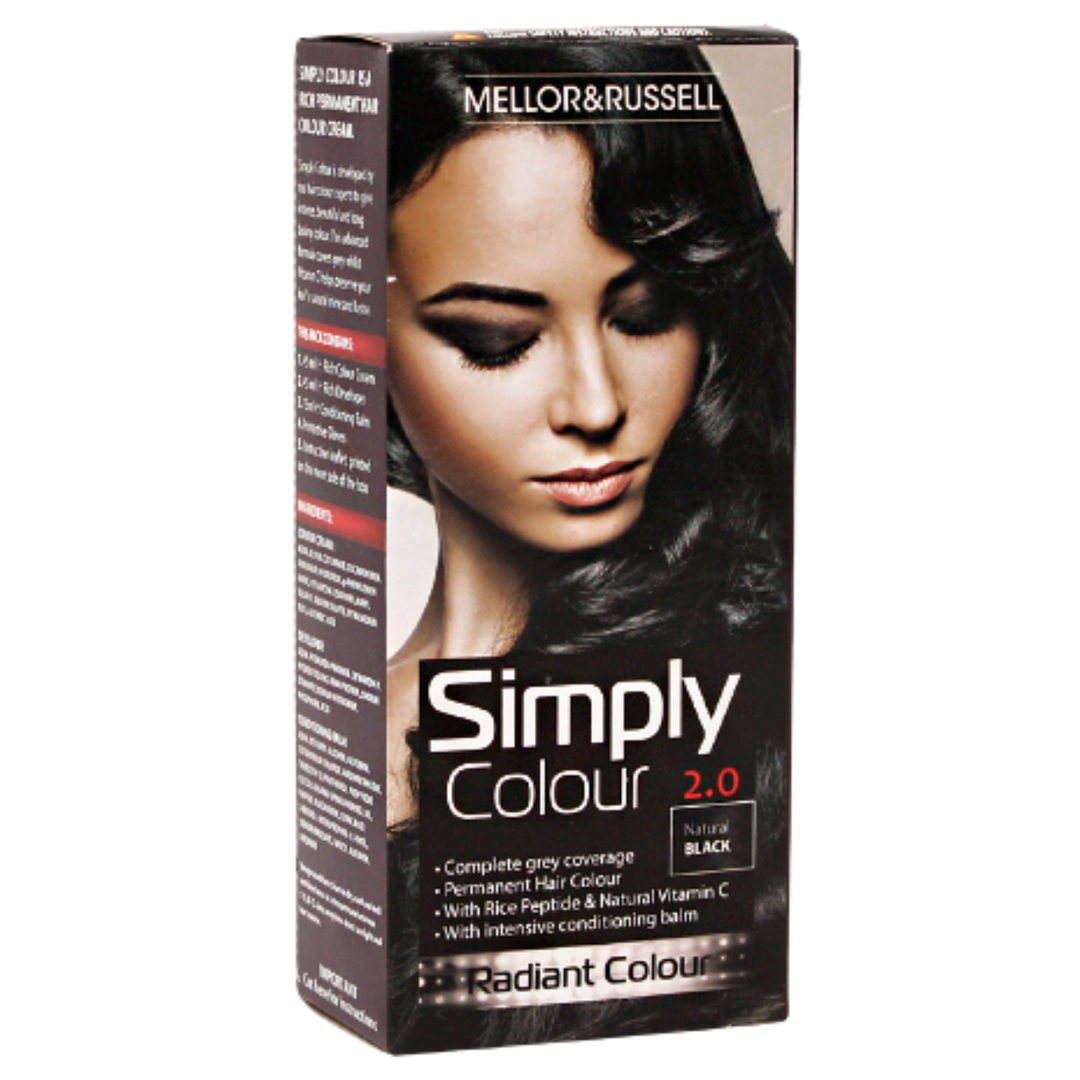 Mellor & Russell Simply Colour Hårfarve - 2.0 Natural Black