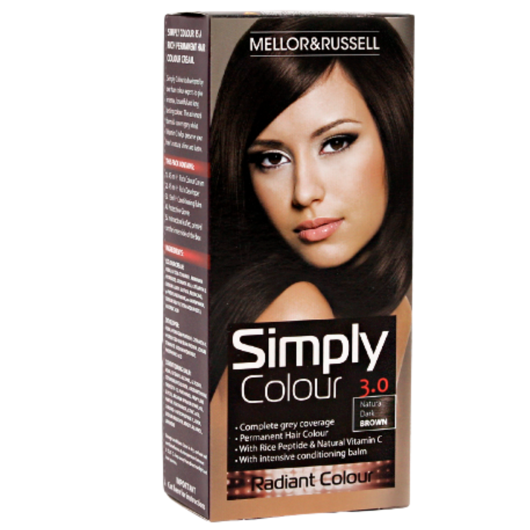 Mellor & Russell Simply Colour Hårfarve - 3.0 Natural Dark Brown