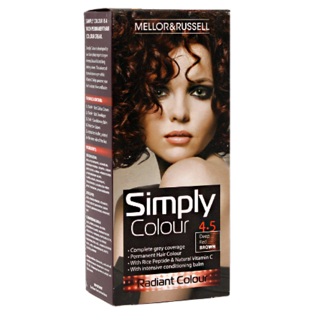 Mellor & Russell Simply Colour Hårfarve - 4.5 Deep Red Brown